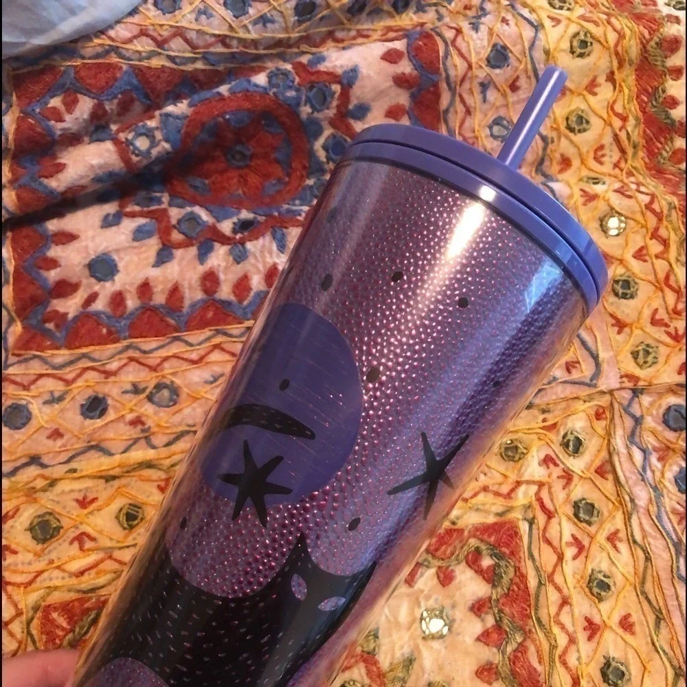 NWT Black Cat Purple Starbucks Tumbler
